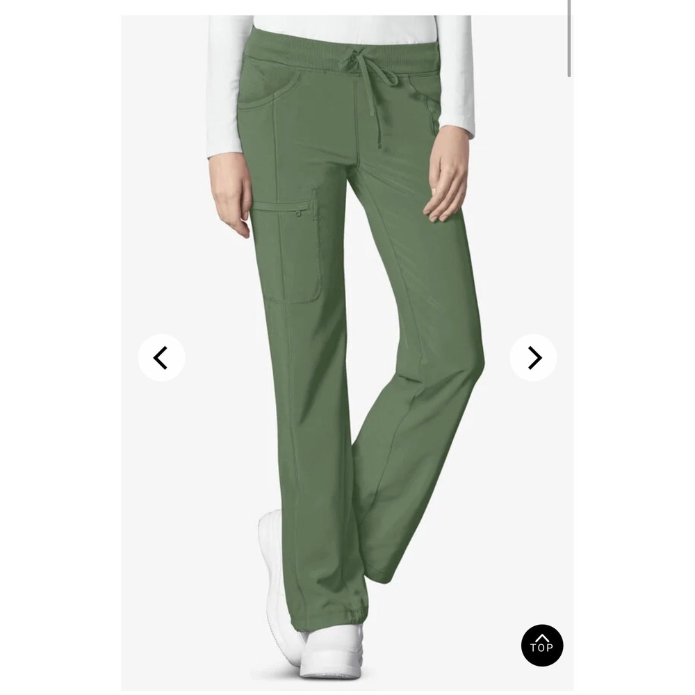 Cherokee Infinity Women's 4-Pocket‎ STRETCH Drawstring Scrub Pants Large Petite